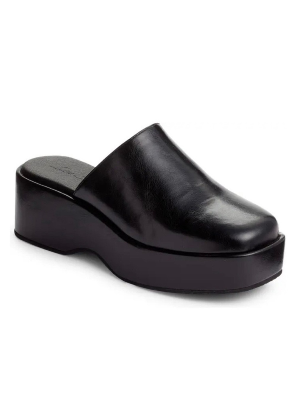 LISA SAYS GAH DAKOTA CLOG SZ 6 Black Leather